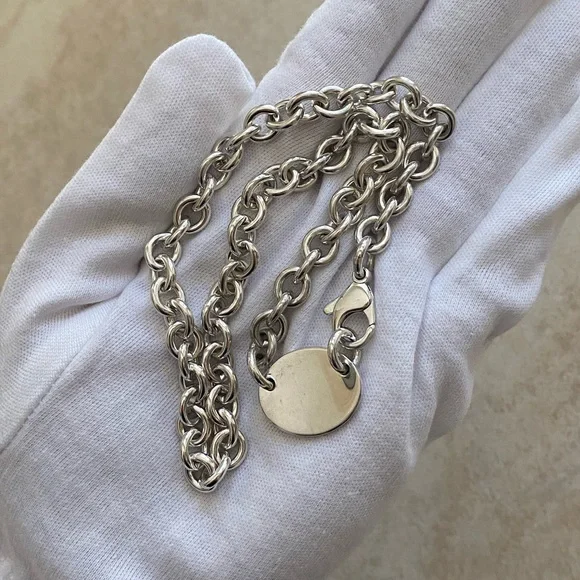 Tiffany & Co. Return to Tiffany Oval Tag Choker Necklace - Picture 4 of 6